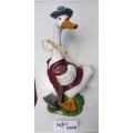 鵝(藍帽紅衣)- y15428 - 立體雕塑.擺飾 立體擺飾系列-動物、人物系列-童趣系列